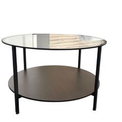 IKEA イケア VITTSJÖ ヴィットショー コーヒーテーブル ブラックブラウンの画像