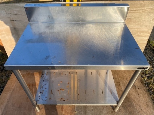 マルゼン 調理台 BW-096 ？ 幅900 奥行600 高さ800+150mm ステンレス バックガード付 作業台 厨房 業務用 中古