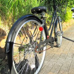 中古自転車 KonsLabo ママチャリ 自転車 26インチ LEDライト ブラック 通勤 通学 近所のお出掛けなどにの画像