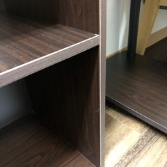 【撮影サンプル品】カラーボックス　カラー:ブラウン　濃い茶色系木目調の画像