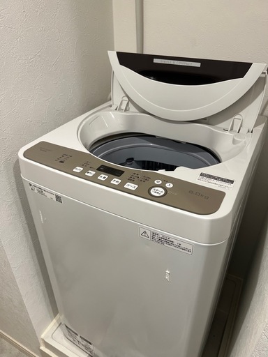 【10/6まで】SHARP シャープ 全自動洗濯機 6.0kg ES-GE6D