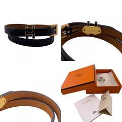 エルメス HERMES ブレスレット ドゥブルトゥール ポップH バングル 2024年 ブラックの画像