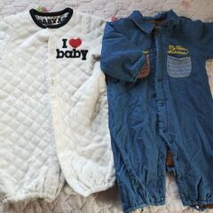 ベビー服　カバーオール　ロンパース　2枚まとめ売りの画像