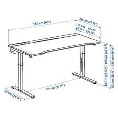 IKEA ウートマニング 紺色昇降式デスク【10/6まで限定⠀】の画像