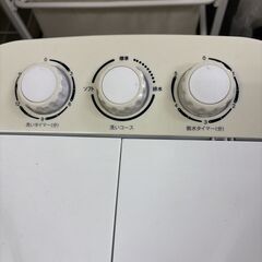 美品 ポータブル二槽式 洗濯機　ホワイト 2024年製の画像
