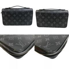 ルイヴィトン LOUIS VUITTON クラッチバッグ モノグラム・エクリプス・キャンバス ジッピーXL M61698 ブラックの画像