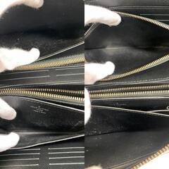 ルイヴィトン LOUIS VUITTON クラッチバッグ モノグラム・エクリプス・キャンバス ジッピーXL M61698 ブラックの画像