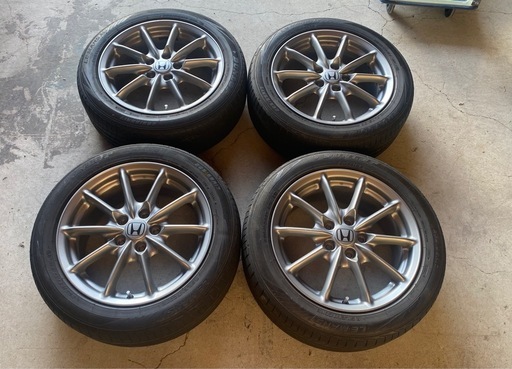 商談中　※ タイヤホイール　4本セット　205/55R17 5穴　17インチ　オデッセイ純正　17×7J+55 PCD114.3 2019年製