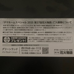 グリーンランド　花火　入園チケットの画像