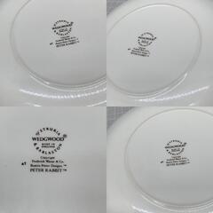 M307　WEDGWOOD ピーターラビット 誕生日プレート 1991年 ウェッジウッド　バースデープレート　直径21㎝弱　中皿大皿　ブランド食器　ホワイト白　絵皿の画像