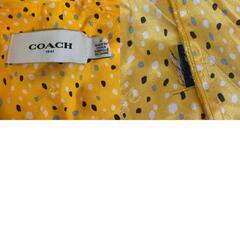 コーチ COACH ワンピース ドット 馬車柄 ロングワンピース 長袖 イエローの画像