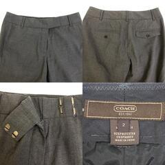 コーチ COACH パンツ スラックス DEPONIRTホック グレーの画像