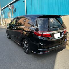 オデッセイ Gエアロ 車検2027年5月 112000km 黒  両側電スラ、フリップダウンモニターの画像