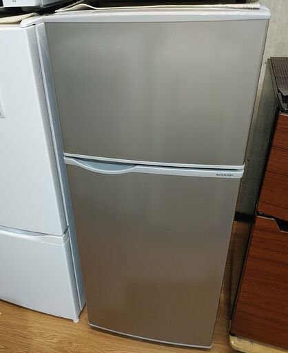 3か月間保証☆配達有り！16800円(税込）シャープ 2ドア冷蔵庫 128L 2020年製 シルバー