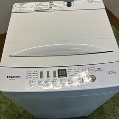 【リユース☆エコちょっぷ】美品☆ハイセンス　全自動洗濯機　5.5kgの画像