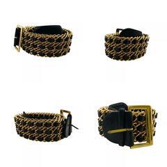 シャネル CHANEL ベルト 3連チェーンベルト 70/28 ブラックの画像