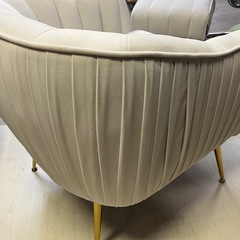 【GOGOセール‼︎】1人がけオットマン付ソファの画像