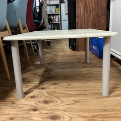 ローテブル✨木目調オシャレ🌷幅800mm奥行き600mm高さ360mm座卓長方形テーブル白ホワイトの画像