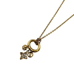 ルイヴィトン LOUIS VUITTON ネックレス コリエマイブルーミングストラス モノグラムフラワー LVサークル M00592 ゴールドの画像