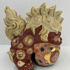 A-267【リユースのサカイ野々市店】置物 狛犬 金 ※クリーニング済みの画像