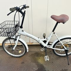 折りたたみ自転車　カゴ付き　ギア付き　自転車　チャリ　の画像