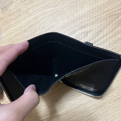 ソフトシュリンクレザー 札入れ　hergopoch エルゴポック　ブラックの画像