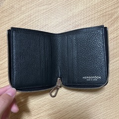 ソフトシュリンクレザー 札入れ　hergopoch エルゴポック　ブラックの画像