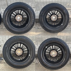 バリ溝 2024年製 195/65R15 スタッドレスタイヤ ホイール 4本SETプリウス ノア VOXY ステップワゴン アイシス セレナ シビック等
の画像