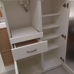 ★リユースのサカイ千葉中央店★ ニトリ レンジ台  H115×D40×W80 クリーニング済み TC4797の画像