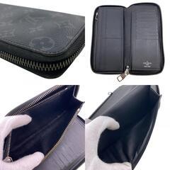 ルイヴィトン LOUIS VUITTON 長財布 モノグラムエクリプス ヴェルティカル ジッピーウォレット M62295 ブラックの画像