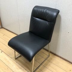 JOOP! ヒモラ himolla ドイツ製 本革チェア ダイニング 椅子 ブラック クローム脚 高級家具　【糸島市内 送料無料】250930-3の画像