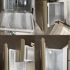 A1615🌟配送♻️設置可能‼️2015年製シャープガラスタイプ　6ドア冷蔵庫　474L  SJ-GT47A-N🌟動作確認済⭕️の画像