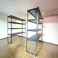 5段 棚 ブラック 幅約150×奥行約46×高さ約183㎝の画像