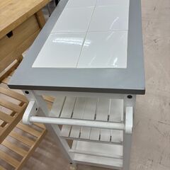 リユースのサカイ栃木店★ジモティ割あり★  ワゴン ホワイト×グレー W80×D36.5×H85.5 クリーニング済み TC10891の画像