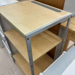 リユースのサカイ栃木店★ジモティ割あり★  レンジ台 ベージュ W63×D48.5×H110.8 クリーニング済み TC10892の画像