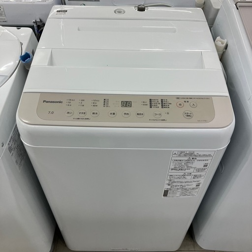 安心の1年保証付き！　Panasonic 全自動選択　7.0kg 2022年製　50hz/60hz【トレファク堺福田店】