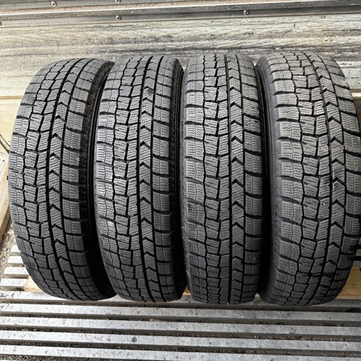 バリ山　DUNLOP ダンロップ　WM02 155/65R14 スタッドレス　タイヤ　2020年製　14インチ