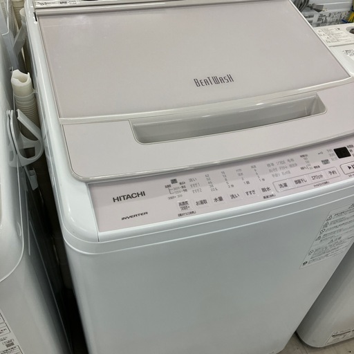安心の1年保証付き！HITACHI全自動洗濯機　BW-V80H 8.0kg 2022年製　50Hz【トレファク堺福田店】