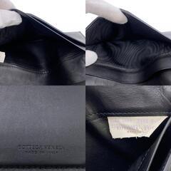 ボッテガヴェネタ BOTTEGAVENETA 長財布 イントレチャート 長札入れ フラップ ブラックの画像