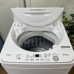 R424 ☀️ ジモティー限定特別価格！ 2023年製の高年式！ SHARP 洗濯機 （洗濯5.5㎏) ES-GE5G ⭐ 動作確認済 ⭐ クリーニング済の画像