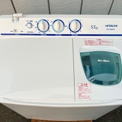 ■日立 2槽式洗濯機 5.5kg 2023年製■HITACHI 青空 PS-55AS2 二槽式洗濯機の画像