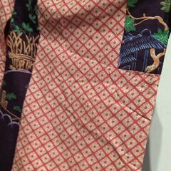 アンティーク長襦袢 鹿の子柄に上品な紫の画像