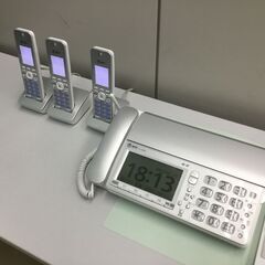 🍀【稼働美品】NTT東日本 ファックス（FAX） でんえもん P-723PD （子機3台付）の画像