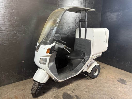 ★支払総額4.8万円★定休日なし！いつでも現車確認可能です！ ホンダ ジャイロ2 白 TA02 リアボックス付き！ ワイパー、ウォッシャーOK！ 2ストのためオイル注ぎ足すだけ！