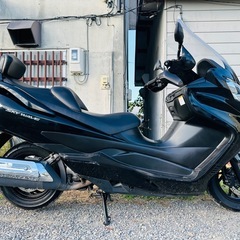 6万円！値下げ！北海道　スズキ　スカイウェイブ250 タイヤ前後山あり！ナックルガード、グリップヒーター付き！バッテリー付き！の画像