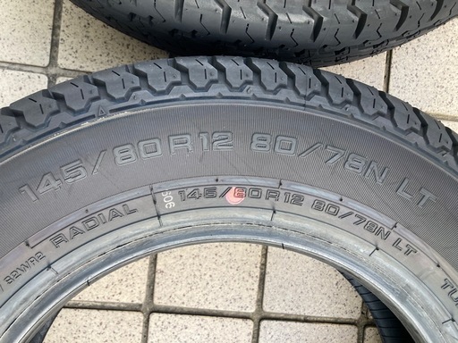 軽トラ　軽バン  新車外し  145/80R12 　80/78