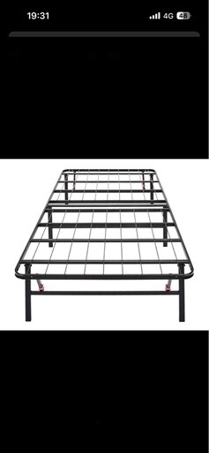 折りたたみベッド スチール製 ブラック 195x97cm