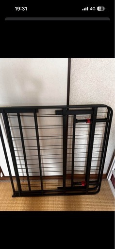 折りたたみベッド スチール製 ブラック 195x97cm