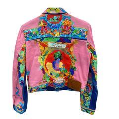 186005 VERSACE ヴェルサーチ カラヴァッジオプリントデニムジャケット マルチ [0000000001375]の画像