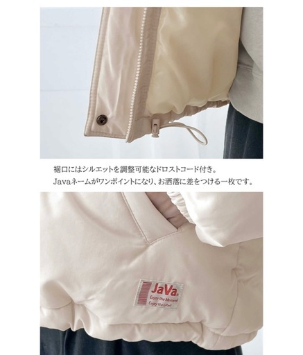 JaVa ジャバ ブラックフード付きダウンジャケット